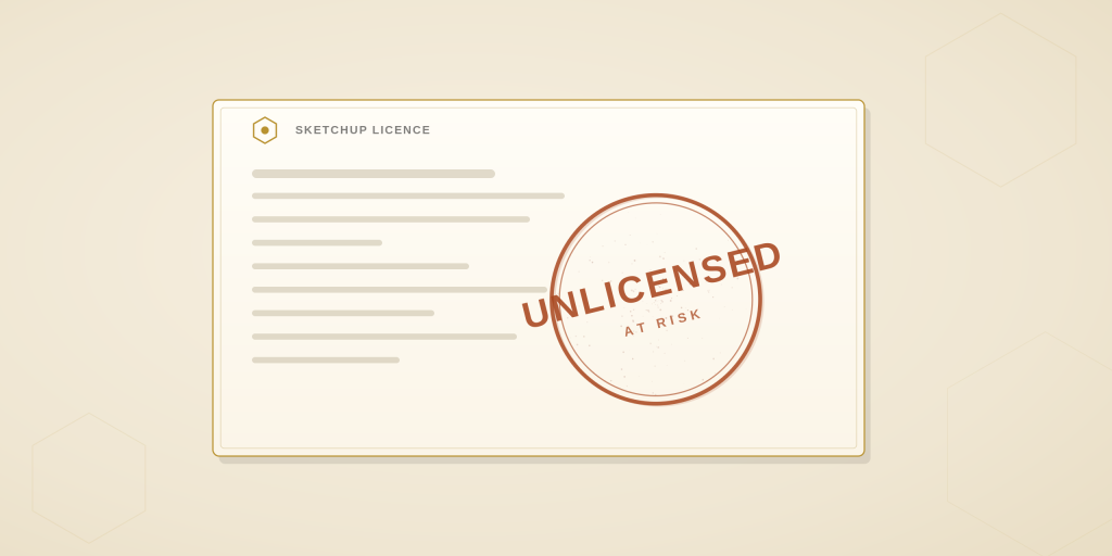 Pirated SketchUp software licence stamped unlicensed, malware and legal risk